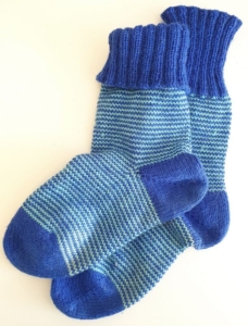 Wol & Co sokken breien met helix strepen ipv naadje