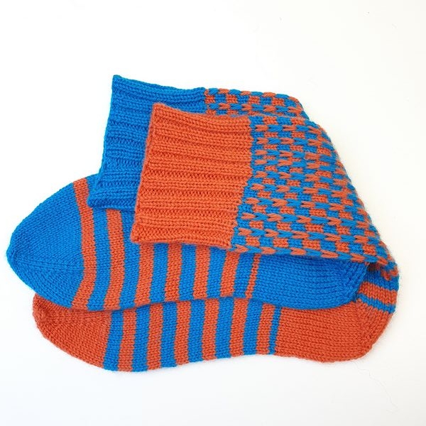 Sokken breien - gestreepte sokken met afgehaalde steken